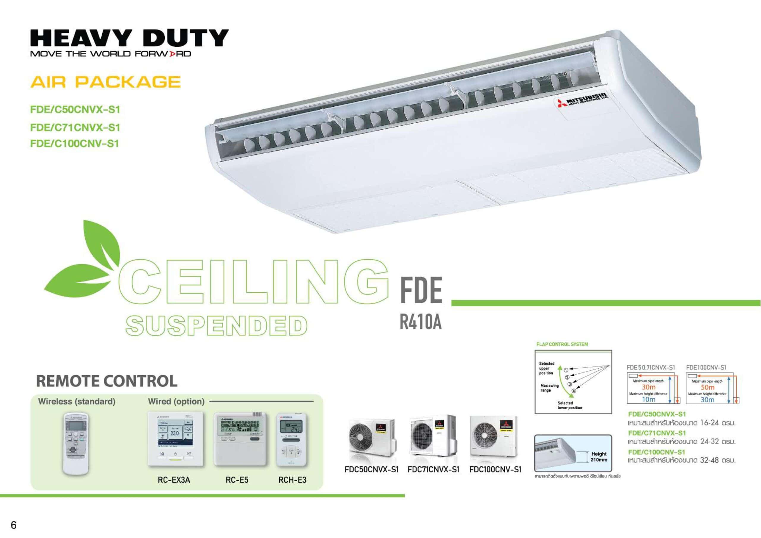 แอร์ MITSUBISHI HEAVY DUTY Ceiling Type Non-Inverter น้ำยา R410A